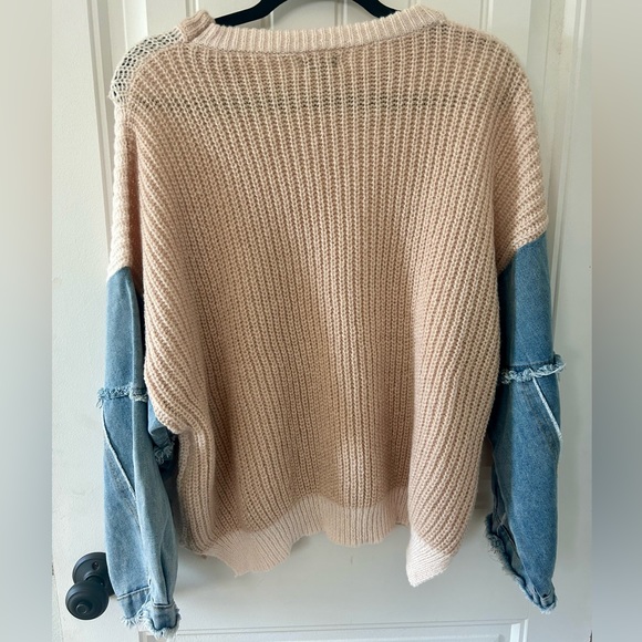 “The Tall Tee Sweater” - Denim Sweater - Picture 3 of 3